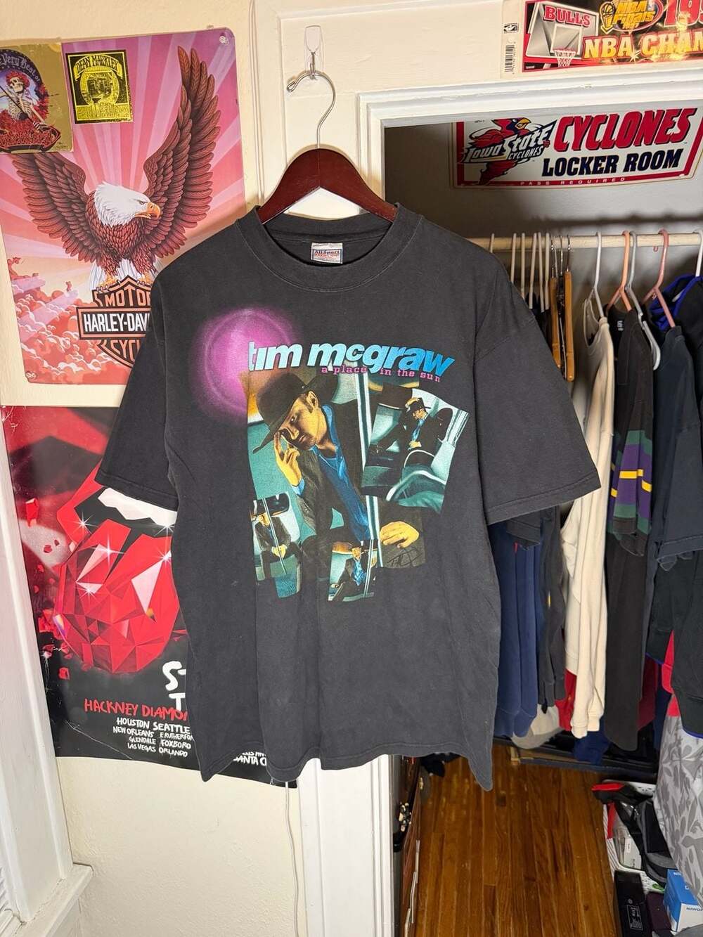Vintage 90s Tim McGraw A Place In The Sun 1998 Country Tour T-Shirt Men’s XL